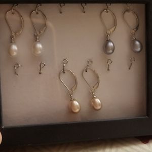 Freshwater Pearl Earrings  Set of 3